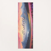 Gebirge Blume Natur Sonnenuntergang Meditation Yogamatte (Vorderseite)