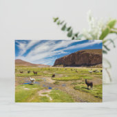 Gebirge | Bolivian Andes Dankeskarte (Stehend Vorderseite)