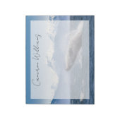 Gebirge | Breaching Whale Glacier Bay, Alaska Notizblock (Rotiert)