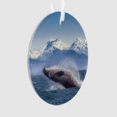 Gebirge | Breaching Whale Glacier Bay, Alaska Ornament (Vorderseite)