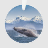 Gebirge | Breaching Whale Glacier Bay, Alaska Ornament (Vorderseite)