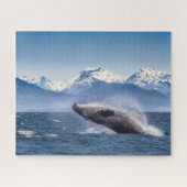 Gebirge | Breaching Whale Glacier Bay, Alaska Puzzle (Horizontal)