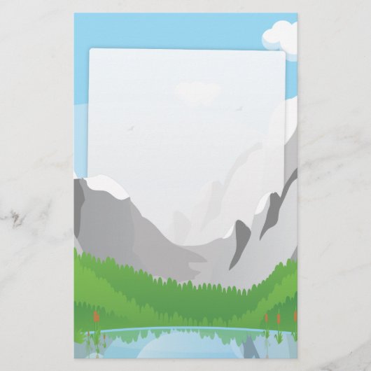Gebirge Briefpapier (Vorderseite)