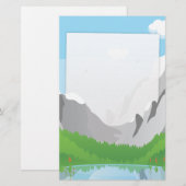 Gebirge Briefpapier (Vorne/Hinten)