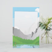 Gebirge Briefpapier (Stehend Vorderseite)