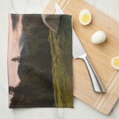 Gebirge | Camping Foggy Sunrise Geschirrtuch (Viertel Falte)