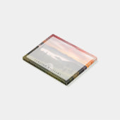 Gebirge | Camping Foggy Sunrise Post-it Klebezettel (angewinkelt)