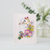 Gebirge Chickadee Collage Postkarte (Stehend Vorderseite)
