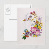Gebirge Chickadee Collage Postkarte (Vorne/Hinten)