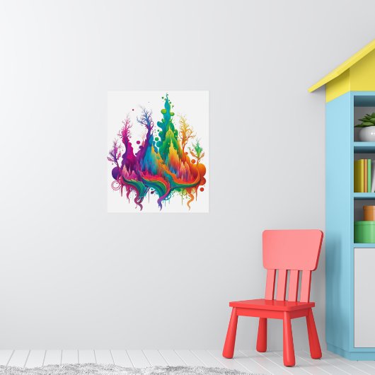 Gebirge des Farbposters Poster (Kinderzimmer 1)