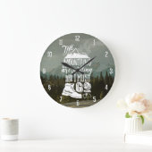 Gebirge, die rufen, müssen Ihr Foto Typografie geh Große Wanduhr (Zuhause)