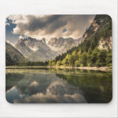 Gebirge | Dürrensee, Dolomiten, Italien Mousepad (Vorne)