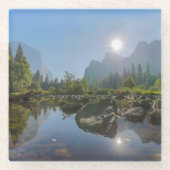 Gebirge | El Capitan Yosemite Park, Kalifornien Glasuntersetzer (Vorderseite)