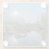 Gebirge | El Capitan Yosemite Park, Kalifornien Glasuntersetzer (Rückseite)