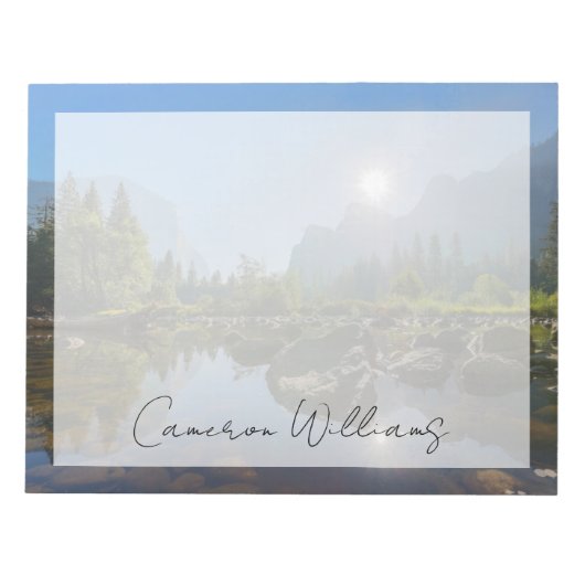 Gebirge | El Capitan Yosemite Park, Kalifornien Notizblock (Vorderseite)