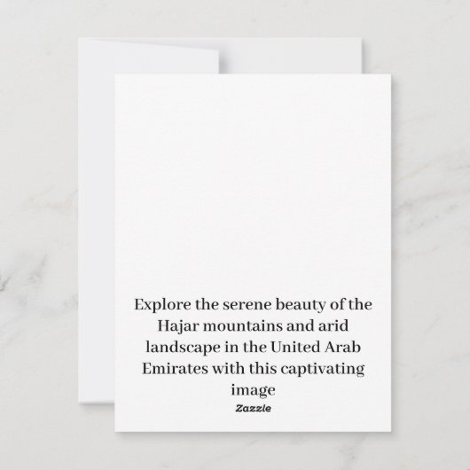 Gebirge Feiertagskarte (Rückseite)