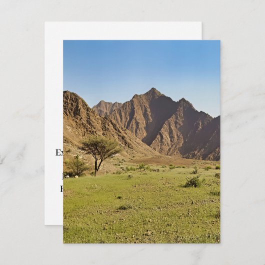 Gebirge Feiertagskarte (Vorne/Hinten)