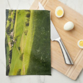 Gebirge | Funes Valley, Dolomiten, Italien Geschirrtuch (Viertel Falte)