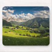 Gebirge | Funes Valley, Dolomiten, Italien Mousepad (Vorne)