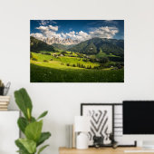 Gebirge | Funes Valley, Dolomiten, Italien Poster (Heimbüro)