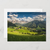 Gebirge | Funes Valley, Dolomiten, Italien Postkarte (Vorne/Hinten)