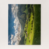 Gebirge | Funes Valley, Dolomiten, Italien Puzzle (Vertikal)