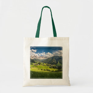 Gebirge   Funes Valley, Dolomiten, Italien Tragetasche