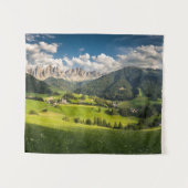 Gebirge | Funes Valley, Dolomiten, Italien Wandteppich (Vorderseite (Horizontal))