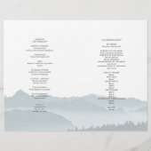 Gebirge geflochtene Hochzeitsprogramm-Foto-Vorlage (Rückseite)