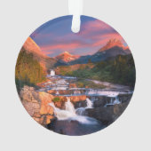 Gebirge | Glacier National Park, Montana Ornament (Rückseite)