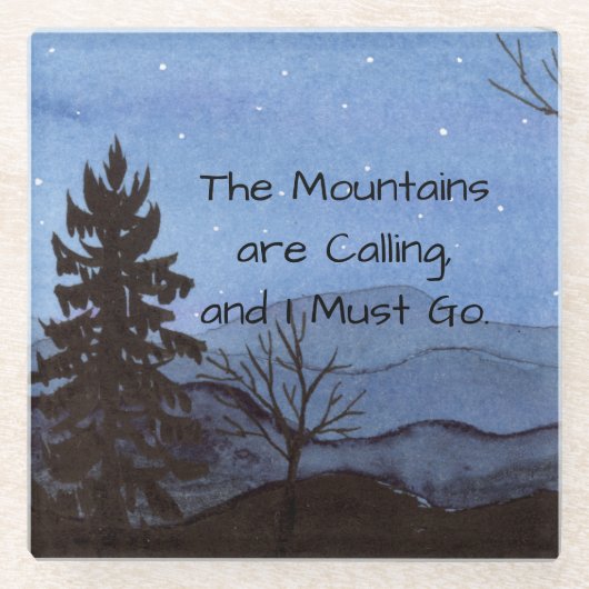 Gebirge Glasuntersetzer (Vorderseite)