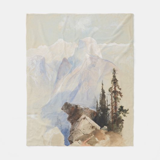 Gebirge Halbedecke Yosemite Wasserfarbenwelt Lands Fleecedecke (Vorderseite)