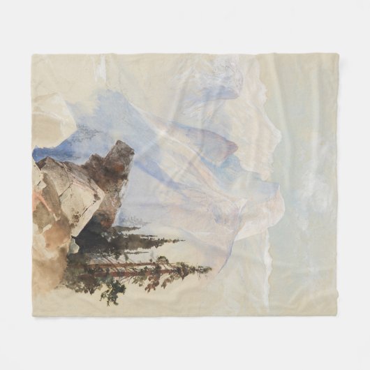 Gebirge Halbedecke Yosemite Wasserfarbenwelt Lands Fleecedecke (Vorderseite (Horizontal))