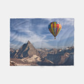 Gebirge | Heißluftballon Matterhorn Schweizer Alpe Fleecedecke (Vorderseite (Horizontal))