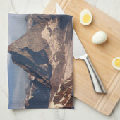 Gebirge | Heißluftballon Matterhorn Schweizer Alpe Geschirrtuch (Viertel Falte)