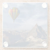 Gebirge | Heißluftballon Matterhorn Schweizer Alpe Glasuntersetzer (Rückseite)