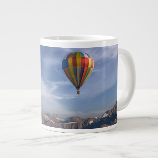 Gebirge | Heißluftballon Matterhorn Schweizer Alpe Jumbo-Tasse (Vorderseite Rechts)