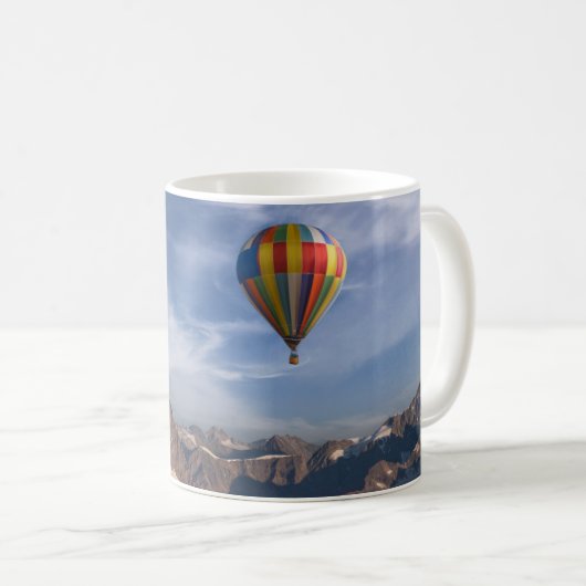 Gebirge | Heißluftballon Matterhorn Schweizer Alpe Kaffeetasse (VorderseiteRechts)