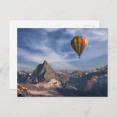 Gebirge | Heißluftballon Matterhorn Schweizer Alpe Postkarte (Vorne/Hinten)