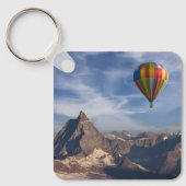 Gebirge | Heißluftballon Matterhorn Schweizer Alpe Schlüsselanhänger (Vorderseite)
