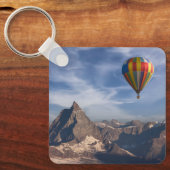 Gebirge | Heißluftballon Matterhorn Schweizer Alpe Schlüsselanhänger (Vorderseite)