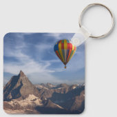 Gebirge | Heißluftballon Matterhorn Schweizer Alpe Schlüsselanhänger (Rückseite)