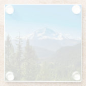 Gebirge | Hood Oregon Glasuntersetzer (Rückseite)