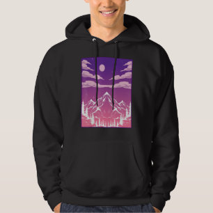 Gebirge im Freien Mondlichtwald Hoodie