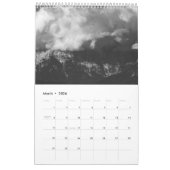 Gebirge im Schwarzweißkalender des Fotos Kalender (Mär 2026)