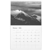 Gebirge im Schwarzweißkalender des Fotos Kalender (Feb 2026)