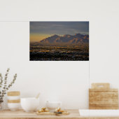 Gebirge in der Dämmerung Poster (Küche)