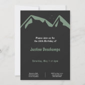 Gebirge in Grün - Schwarz Einladung (Vorderseite)