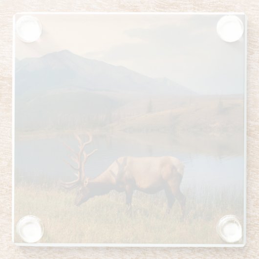 Gebirge | Jacques Mountain Range Alberta Kanada Glasuntersetzer (Rückseite)