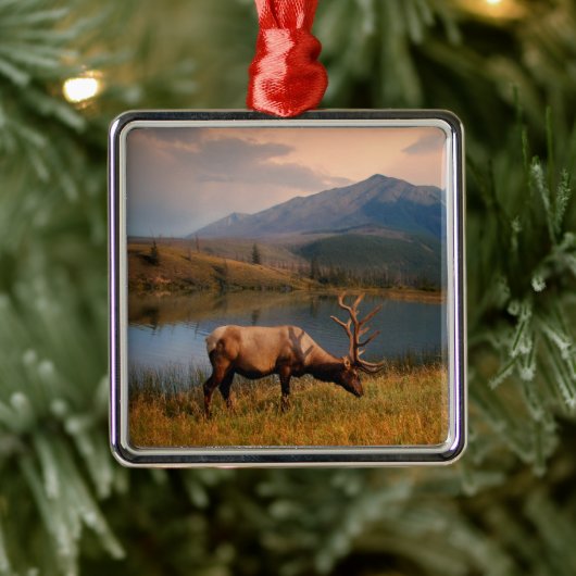 Gebirge | Jacques Mountain Range Alberta Kanada Ornament Aus Metall (Baum)